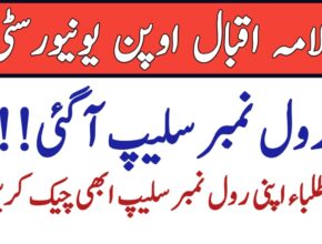 AIOU BA BEd BS Exam Roll No Slips Autumn 2021