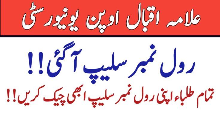 AIOU BA BEd BS Exam Roll No Slips Autumn 2021